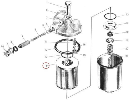 495AG Diesel Engine Spare Part - Oil Filter Cartridge - J0810